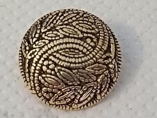22mm x 6 Gold Leaf Patterned Vintage Style Shank Back COAT  John Lewis Buttons 
