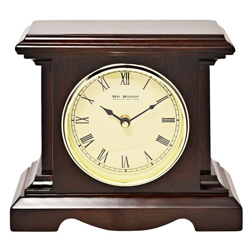 Dark wooden square mantel - dark,