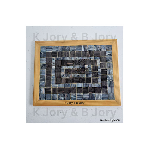 Handmade black grey mosaic - handmade,