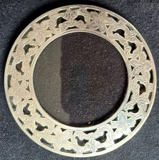 Webster Overlay Sterling Silver & Glass Wine Glass Coaster(s)  c1940's