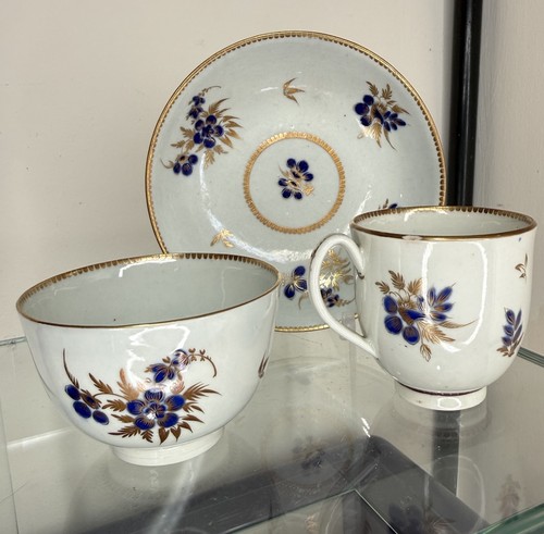 18thc worcester blue gilt - worcester,