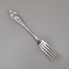 Antique Solid Silver Pastry Fork by Martin, Hall & Co London 1866
