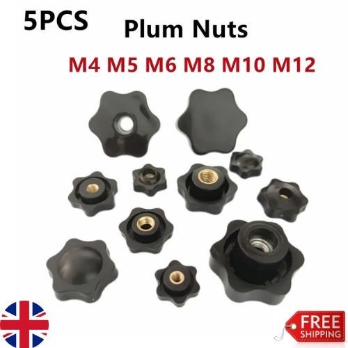 5pcs plastic star knob - 5pcs, female