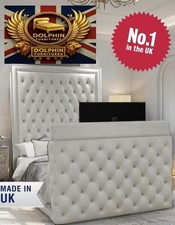 Sleigh Tv Double Bed Frame