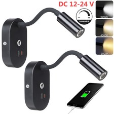 12V LED Dimmable RV Interior Reading Light Bedside Lamp for Boat Camper Caravan