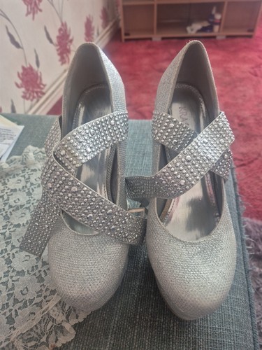 Wedding silver shoes size - silver,