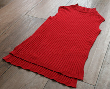NEW! M&S red ribbed sleeveless