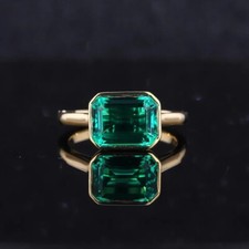 3Ct Emerald Cut Green Emerald