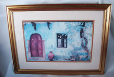 Old house front framed picture