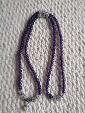 6mm  Purple Amethyst Buddhist 108Prayer Beads Mala Bracelet/Necklace +Pouch