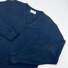 Vintage Christian Dior Sweater /Pullover Jumper, V Neck, Navy, Size Large (J163)