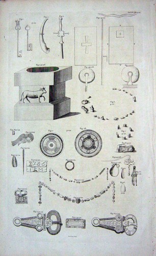 Original old antique print - antique,