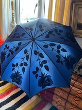 Vintage Umbrella Blue Rose