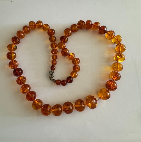 Amber necklace vintage - amber,