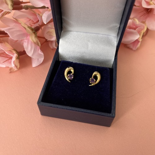 9ct gold beautiful - gold, amethyst