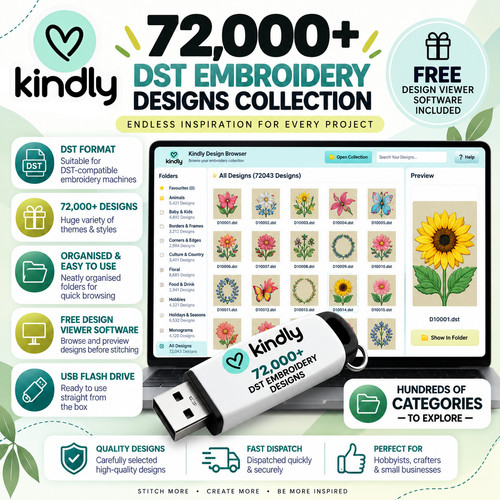 000 embroidery designs - designs, usb