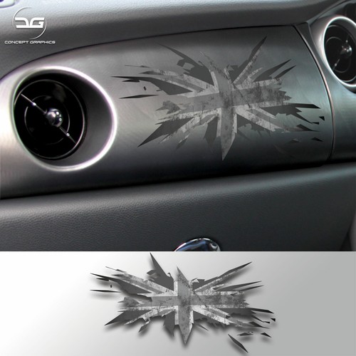Union jack grey flag dashboard - union,