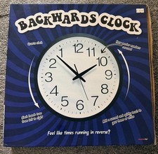 Backwards Clock for Walls