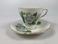 Royal Sutherland Fine Bone China Tea Cup White Rose Gold Trim Staffordshire