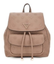 GUESS backpack Cresidia II Flap Backpack S Dark Taupe Logo