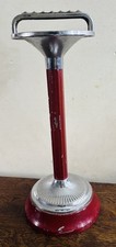 Vintage Ianthe retro floor standing ashtray chrome & red painted