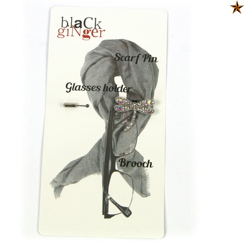 Scarf pin brooch glasses - pin,