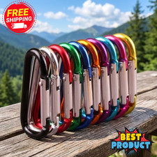 10pcs Locking Carabiner Clip