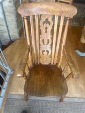 Wooden Fireside Chair  Solid Wood Elm