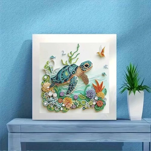 Turtle and flower - and,