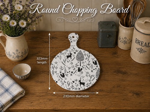 Melamine round chopping board - melamine,