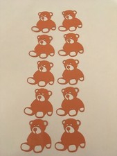 10 BROWN DIE CUT TEDDY BEAR