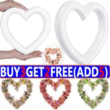 DIY White Foam Wreath Heart-shaped Polystyrene Styrofoam Model Plant Crafts