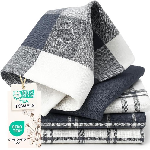 Classic grey tea towels - classic,