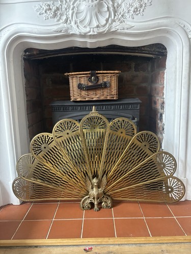 Vintage brass peacock folding - peacock,