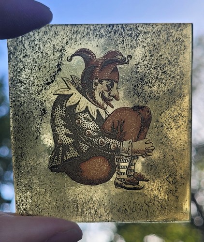 Stained glass joker - glass, jester