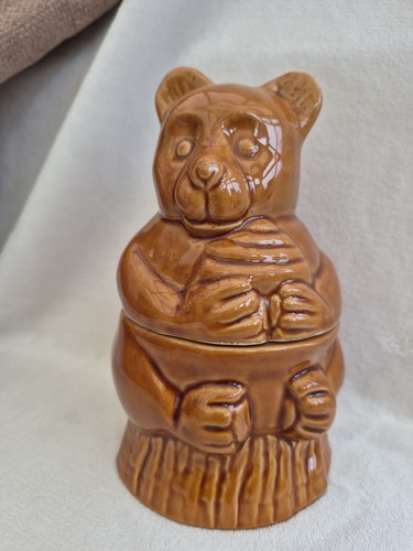 Vintage ceramic bear honey - honey, pot