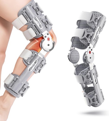 Hinged rom knee brace - knee, unloader