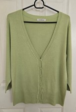 George Apple Green Lightweight Cardigan 3/4 sleeve Size Uk 12