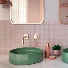 Zeno Pink Textured Brick Tile