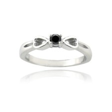 925 Silver 1/10ct Black