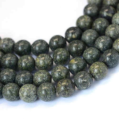 Serpentine gemstone round - serpentine,
