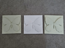 3 Laura Ashley 6" Butterfly Tiles Painted