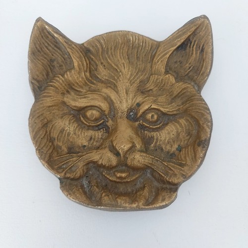 Vintage solid brass cat - vintage,