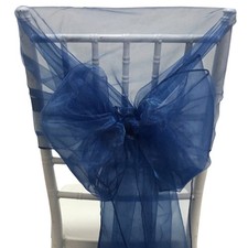 Organza Chair Hoods Sashes 50-Pack for Wedding and Party Decor