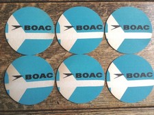 Six x Vintage BOAC Coasters