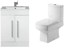 Toilet Basin Set White Bathroom Vanity Sink Storage Unit Furniture