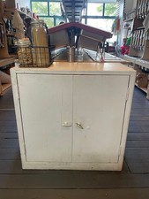 Large White Metal Storage Cabinet