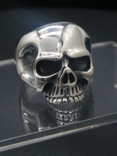 925 silver skull head - ring,
