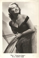 Patti Page Signed 5x7 Photo "That Singing Rage" 1950s Autographed Portrait