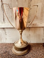 🏆 Silver Trophy Big Large Vintage 11.5” Antique History Cup Award Trophies Prop